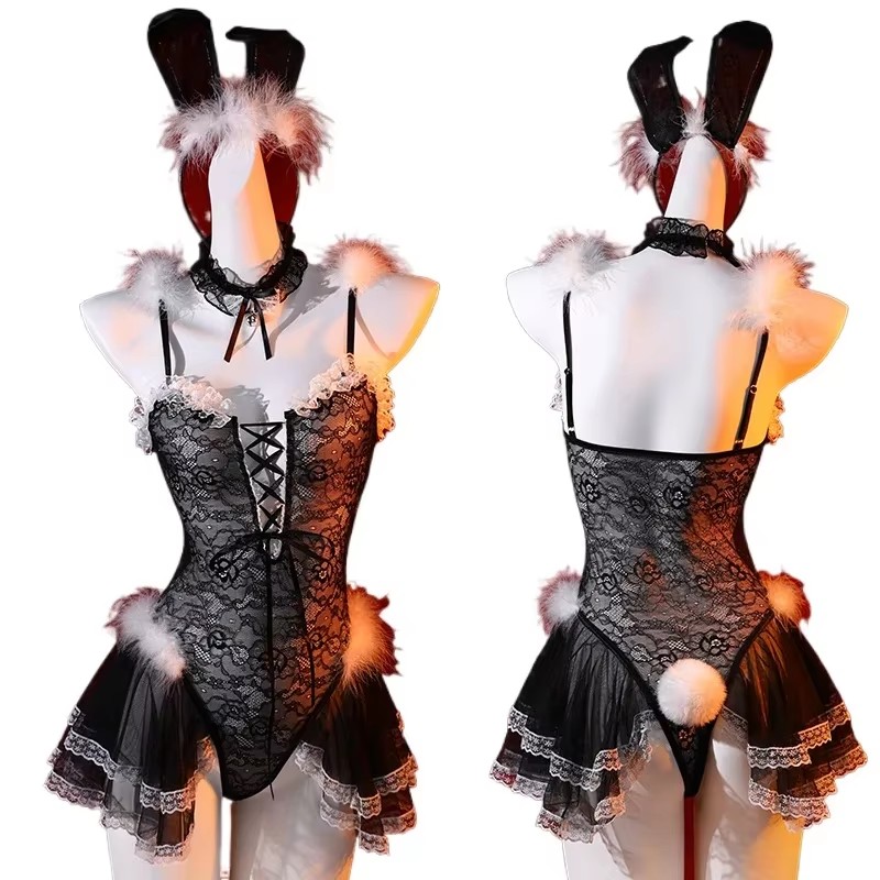 Lace Teddy Lingerie - Costumi cosplay della tuta della coniglietta
