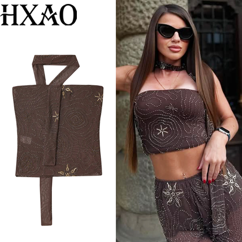 Strapless Bra Backless - HXAO Corsetto Crop Top per donna