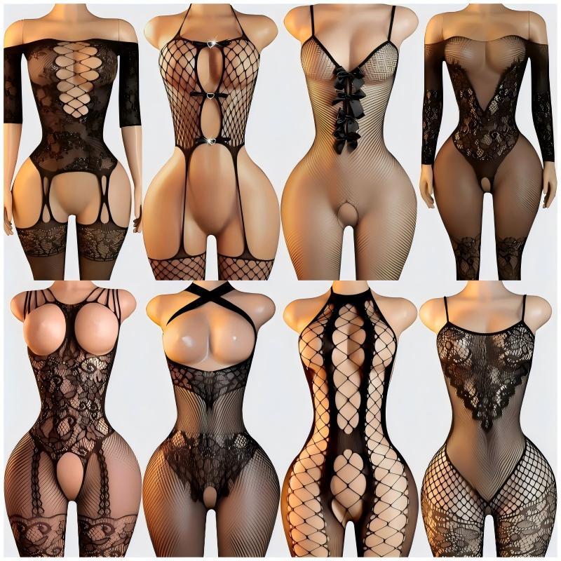 Bodystocking Fishnet - Set di lingerie sexy per donna,