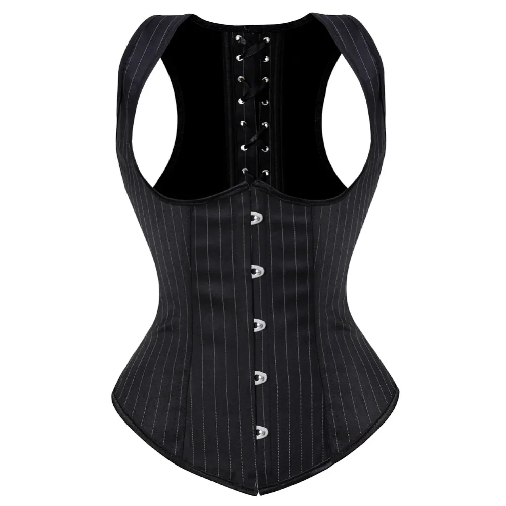 Corset Waist Cinch - Corsetto sottoseno jacquard gotico da donna
